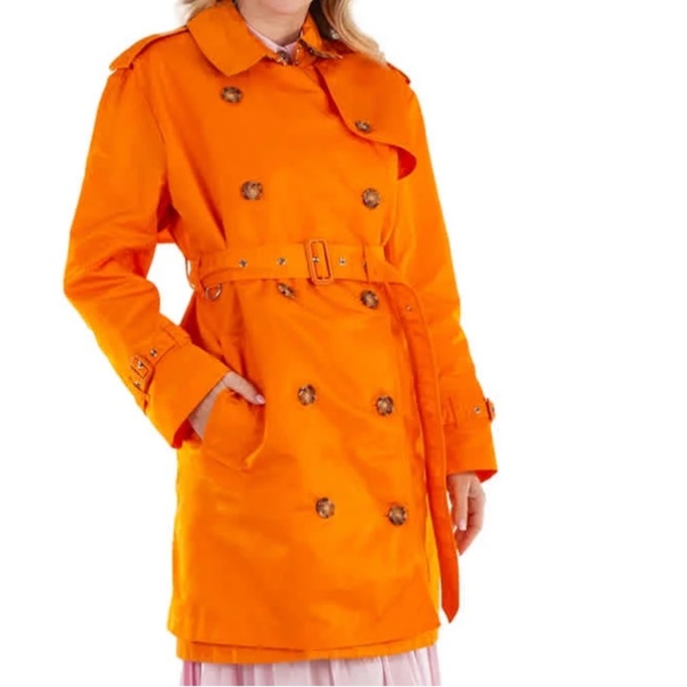 Burberry Women's Bold Orange Trench Coat
